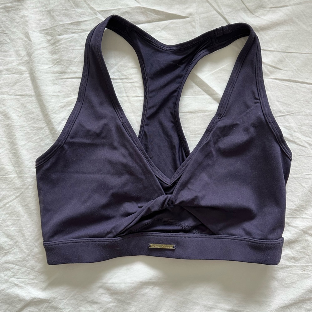 Whitney Simmons X Gymshark Sports Bra in a deep purple!